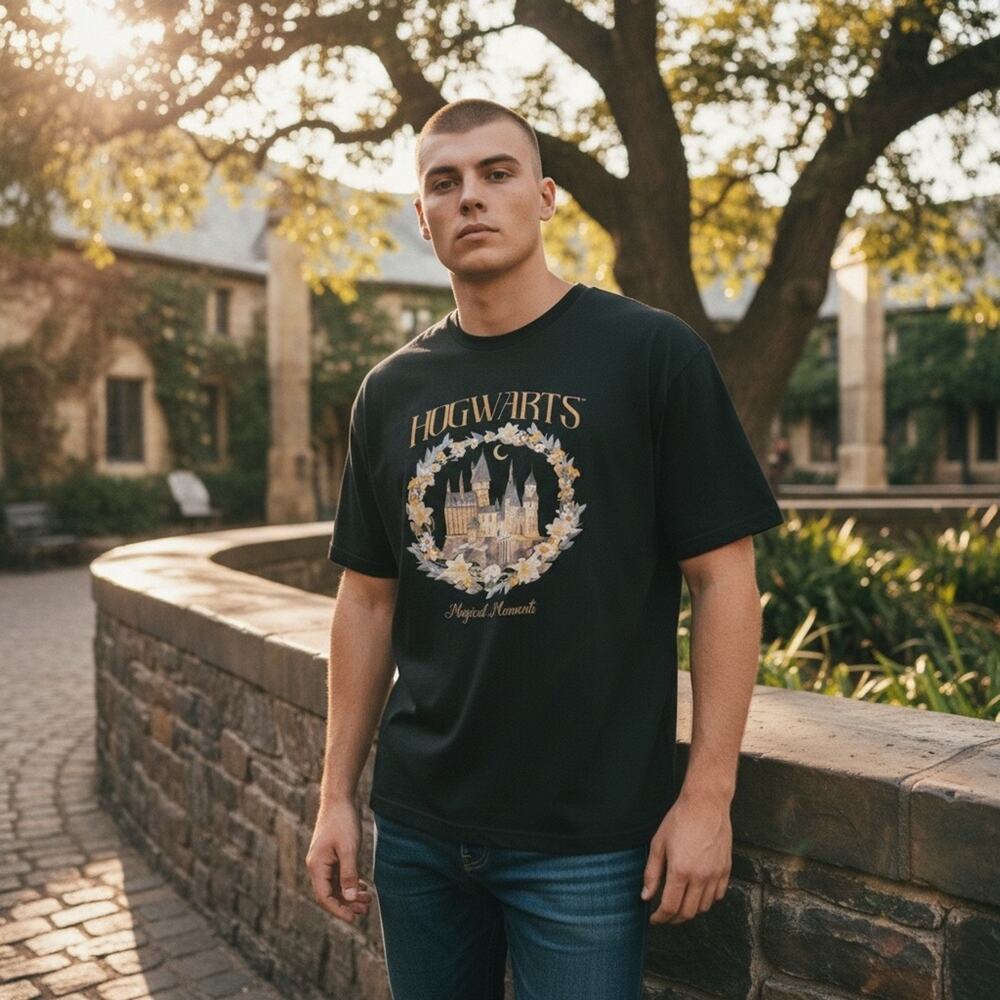 HOGWARTS Harry Potter Wizarding World Men’s XXL Black T-shirt